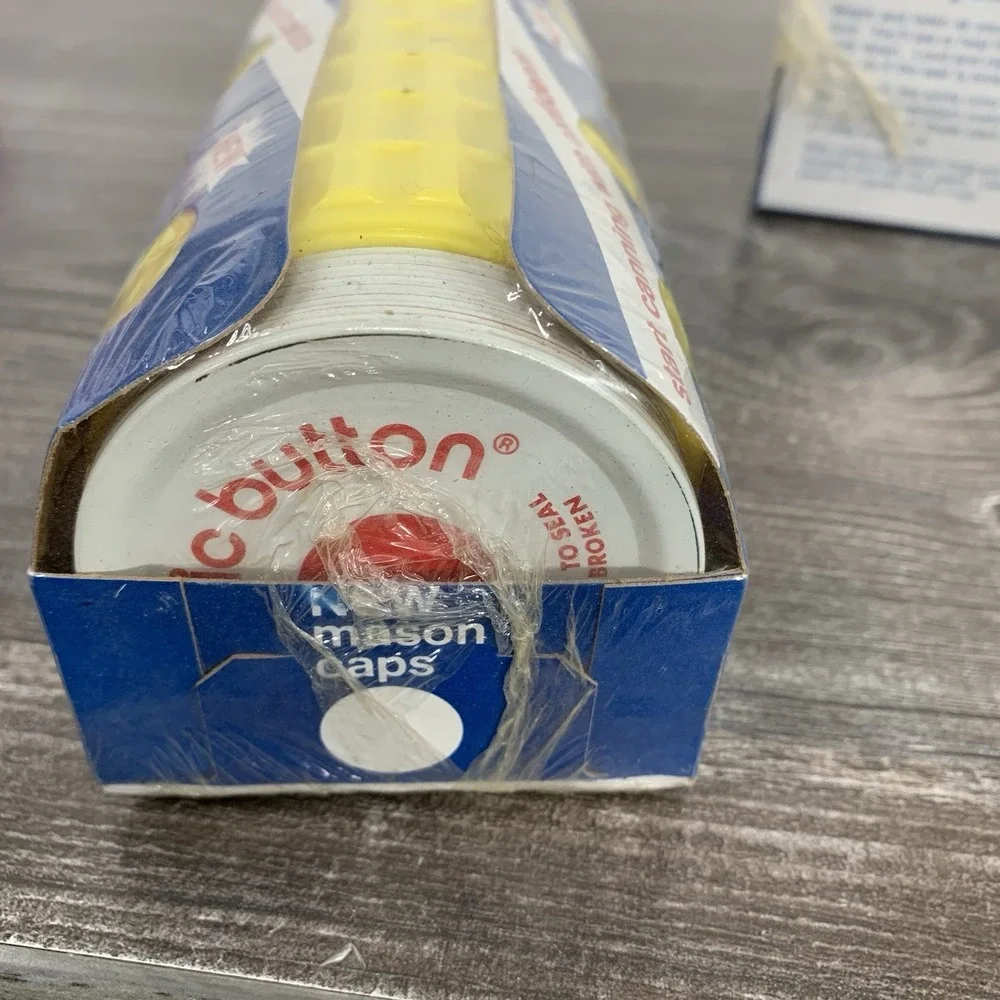 Magic Button 2-piece Mason Caps Plastic 2 8‎ Packs - 16 Lids Total New!